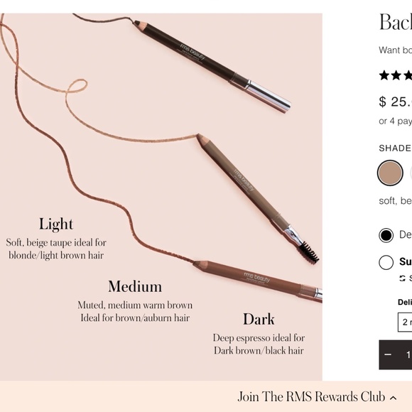 RMS Beauty- Back2Brow Pencil- LIGHT x2 - Picture 5 of 5